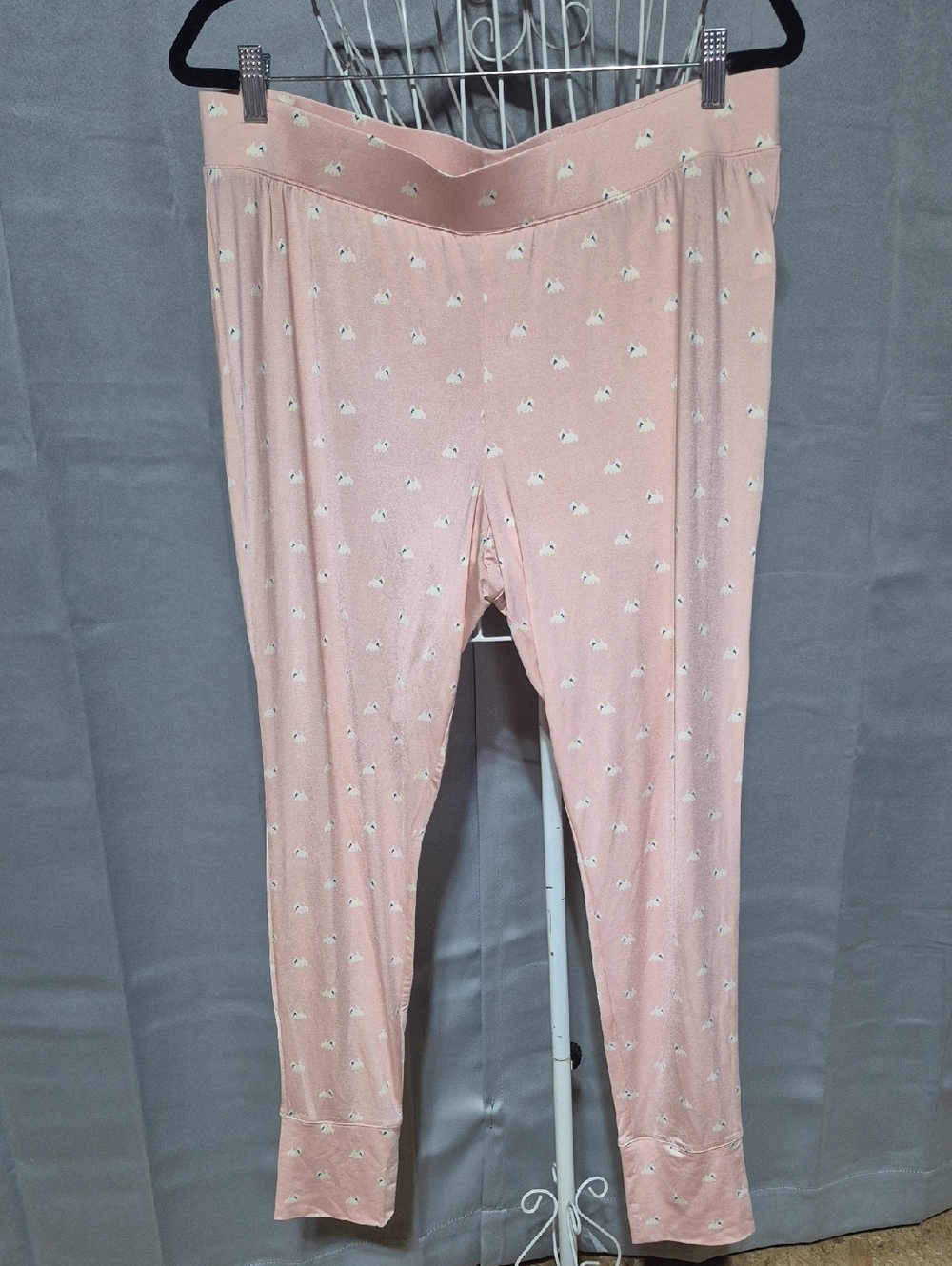 Lands' End Pink Floral Print Leggings